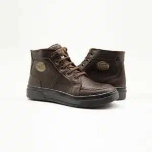 Bottines en cuir véritable marron. Modèle Adventure. Paire