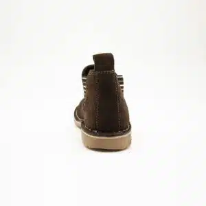 Bottines en daim véritable marron. Modèle Ranch. Vue de derrière