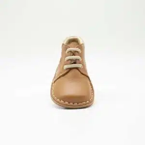 Chaussures en cuir véritable Camel. Modèle Sphère. Vue de face