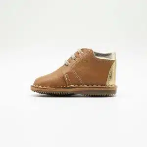 Chaussures en cuir véritable Camel. Modèle Sphère. Vue latérale