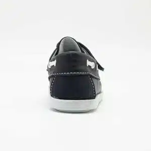 Chaussures en cuir véritable bleu. Modèle Enzo_V2. Vue de derrière