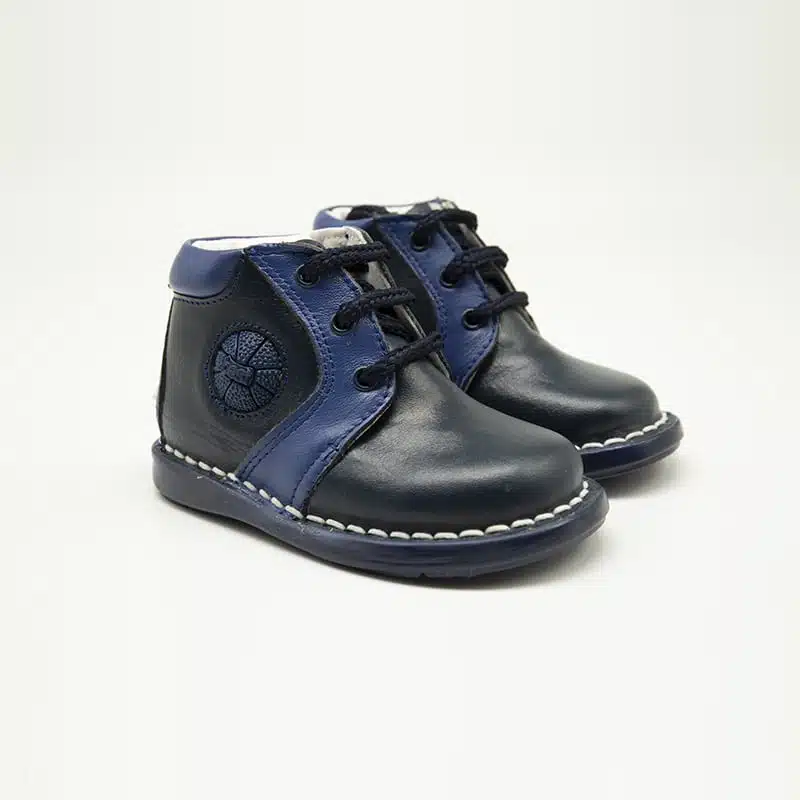 Chaussures en cuir véritable bleu. Modèle Sphère. Paire 2Chaussures en cuir véritable bleu. Modèle Sphère. Paire 2