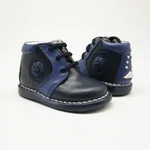 Chaussures en cuir véritable bleu. Modèle Sphère. Paire