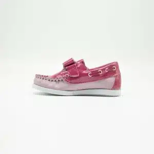 Chaussures en cuir véritable rose. Modèle Enzo_V2. Vue de côté
