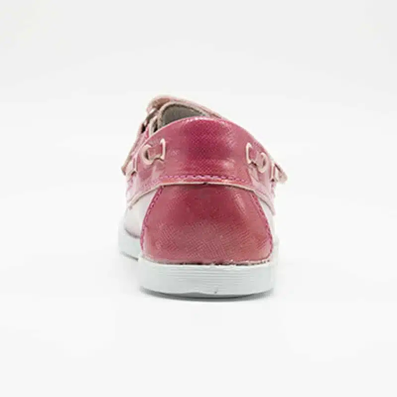 Chaussures en cuir véritable rose. Modèle Enzo_V2. Vue de derrière