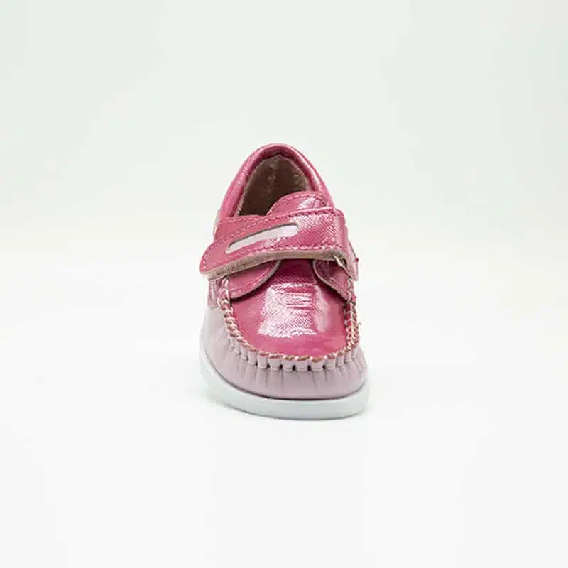 Chaussures en cuir véritable rose. Modèle Enzo_V2. Vue de face