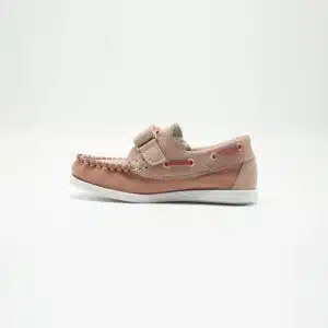 Chaussures en cuir véritable rouille et beige. Modèle Enzo_V2. Vue de côté 2