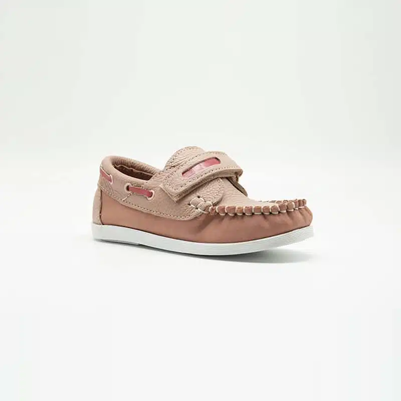 Chaussures en cuir véritable rouille et beige. Modèle Enzo_V2. Vue de côté