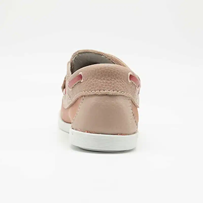 Chaussures en cuir véritable rouille et beige. Modèle Enzo_V2. Vue de derrière