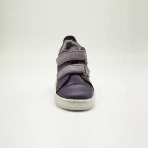 Chaussures en cuir véritable violet. Modèle Fast_V1. Vue de face