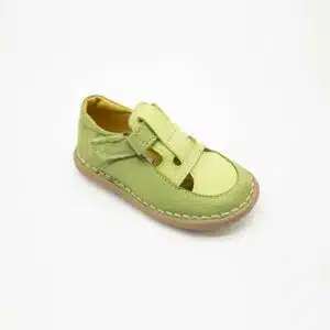 Chaussures en nebuk véritable vert. Modèle Junior. Vue de Face 2