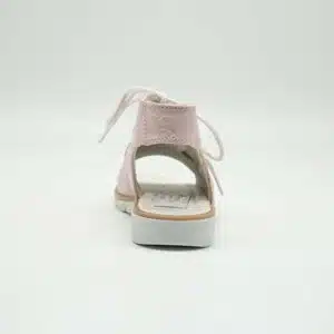 Sandel en cuir véritable rose. Model Playa. Vue de derrière