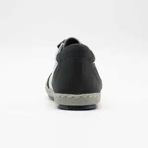 Chaussures en cuir véritable bleu. Modèle Victor. Vue de derrière