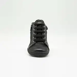 Chaussures en cuir véritable noir. Modèle Stella_V2. Vue de face