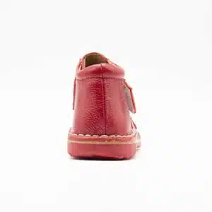 Chaussures en cuir véritable rouge. Modèle Doris. Vue de derrière